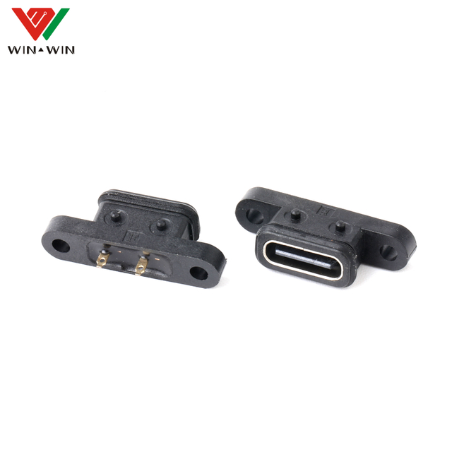 Charging wire terminal usb c 2 pin solder waterproof connector