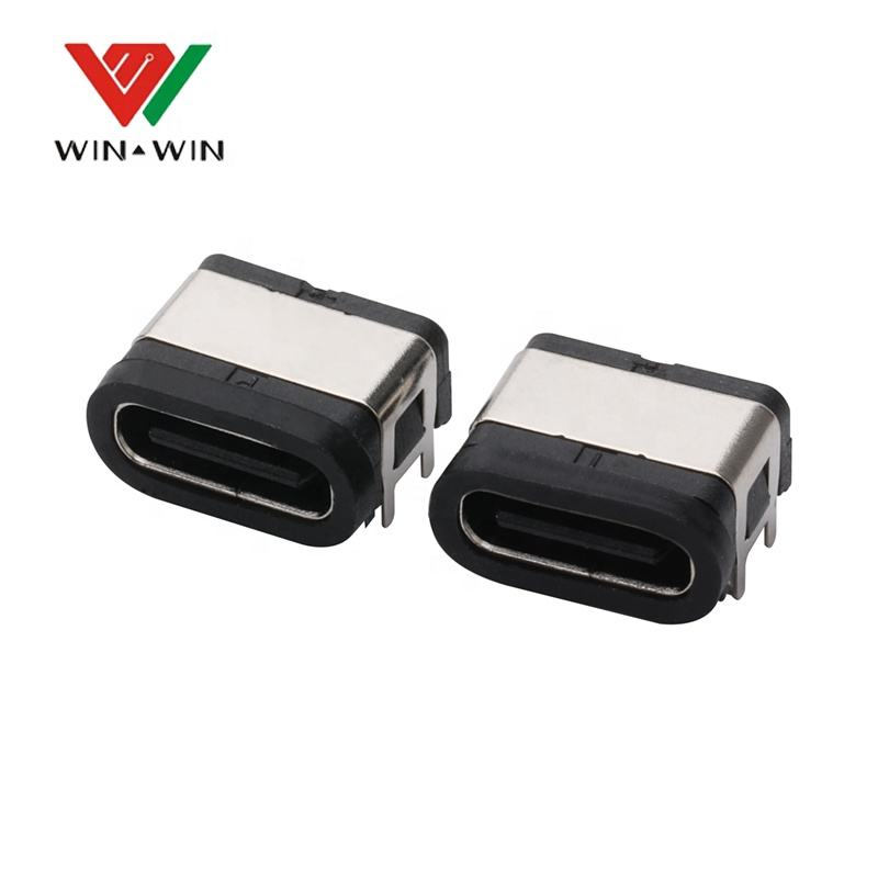 Waterproof Class IPX8 USB TYPE C 6Pin 16Pin Waterproof Connector With Waterproof Ring