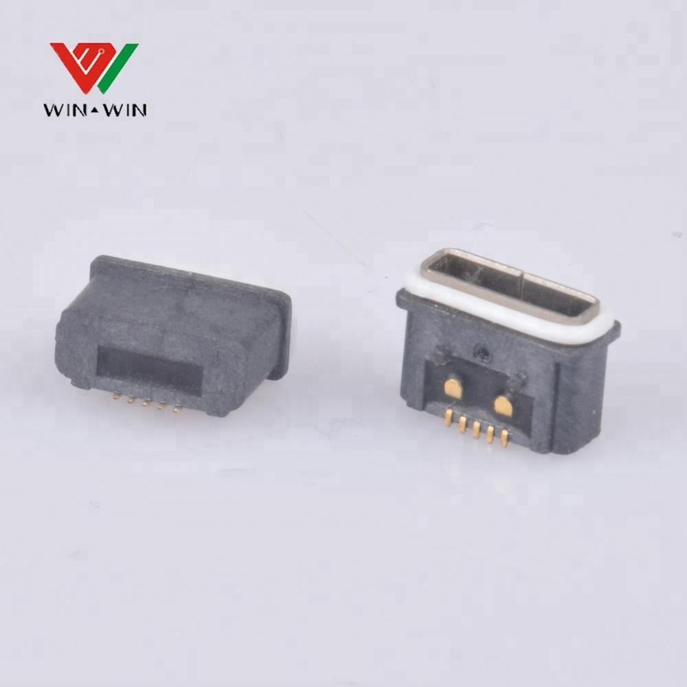 5 Pin Waterproof Female Micro Usb Connector