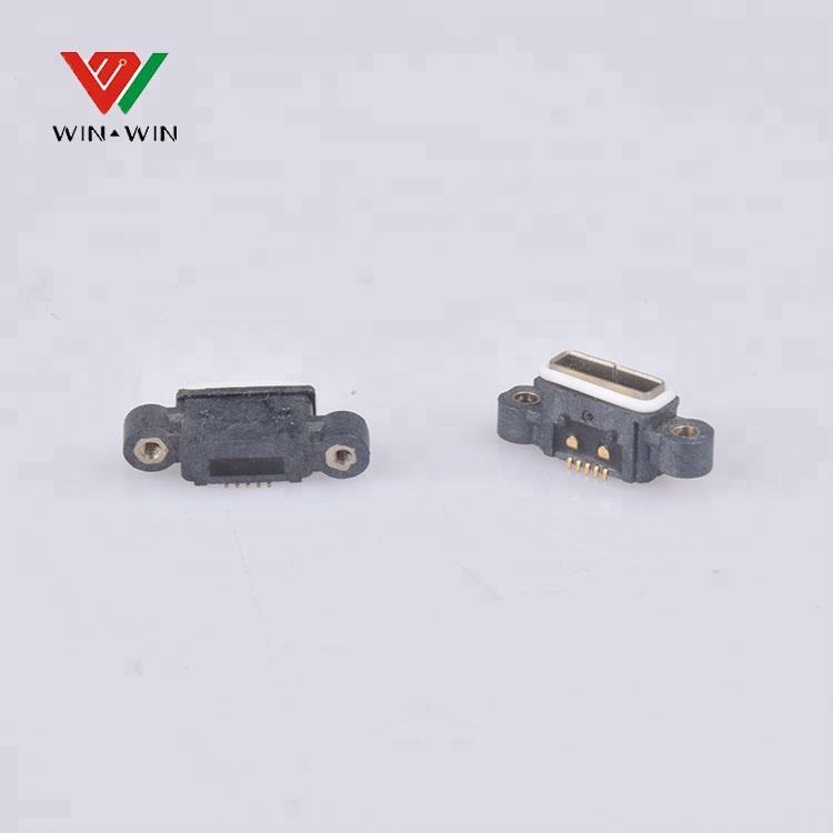 Custom Waterproof Micro Usb 5 Pin Connector Female