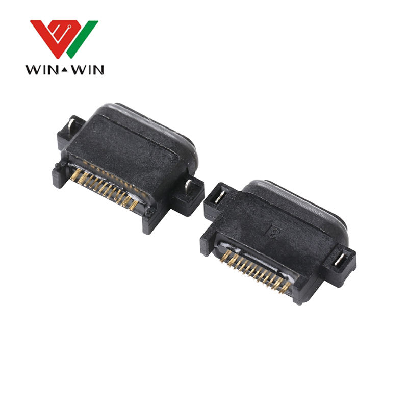 Waterproof PCB Jack with USB Type C 16Pin Connector