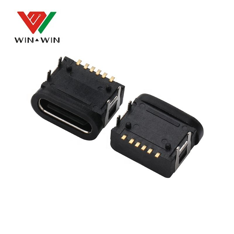 Waterproof Class IPX8 USB TYPE C 6Pin 16Pin Waterproof Connector With Waterproof Ring