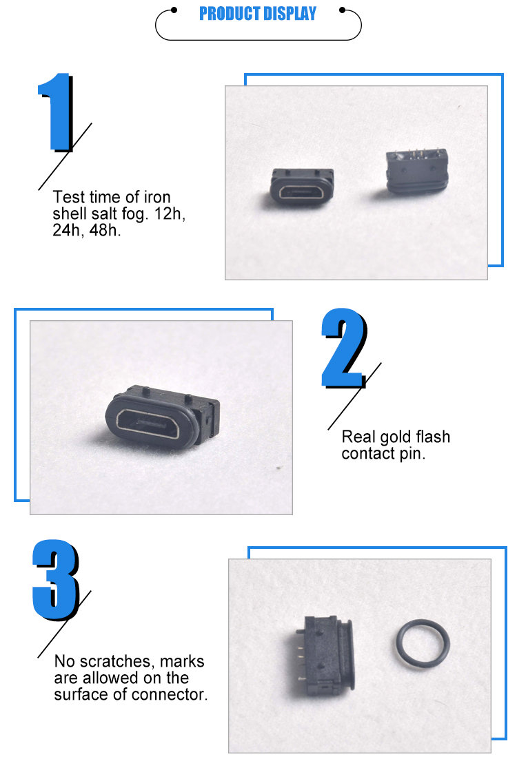 Wholesale Waterproof Female Micro Usb Connector