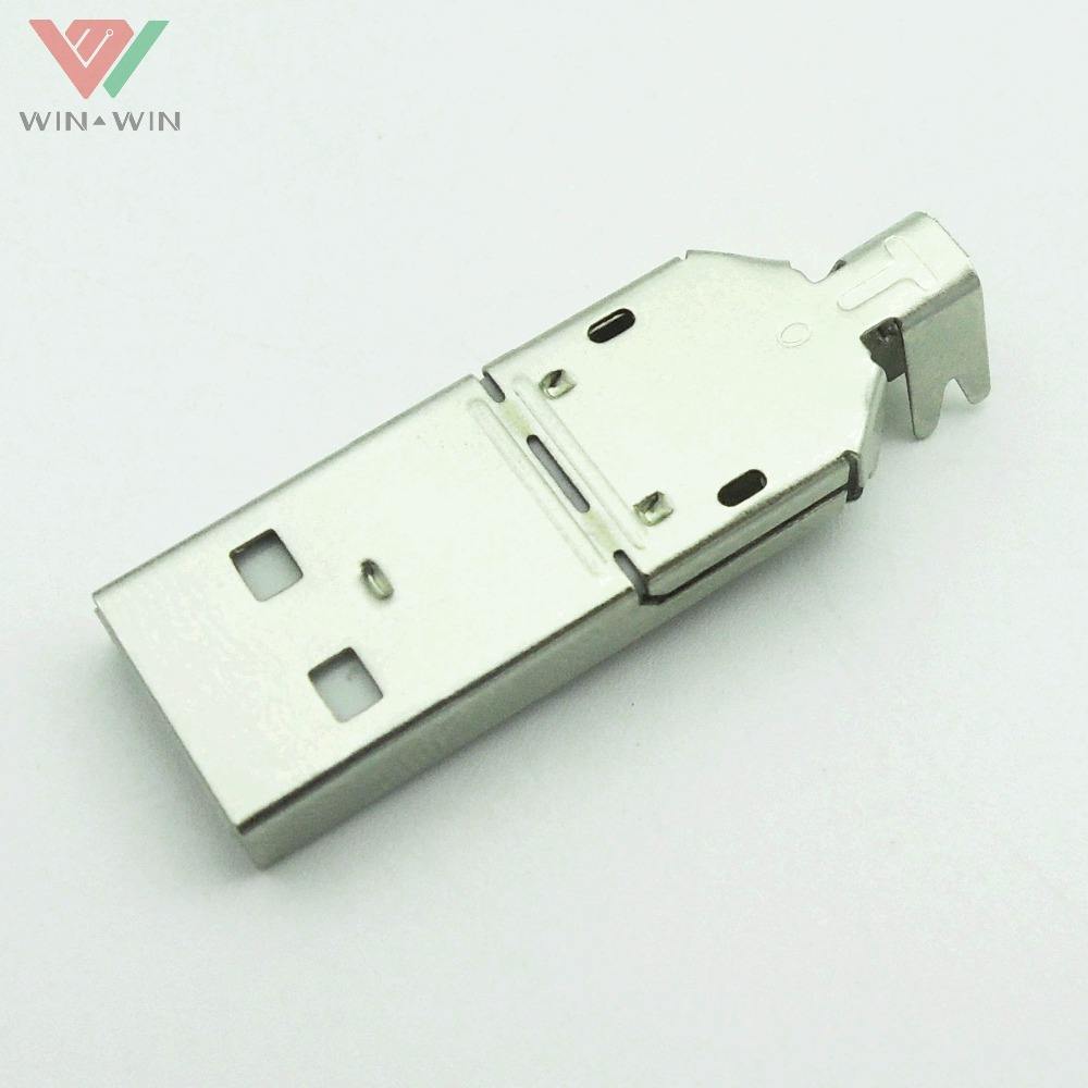 Longest Crimping 2.0 USB Type A male Connector