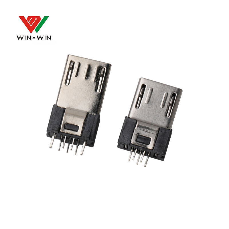 Micro usb connector female male with pcb 5pin wired