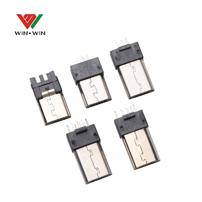 PCB 5 pin micro usb male conector copper terminal