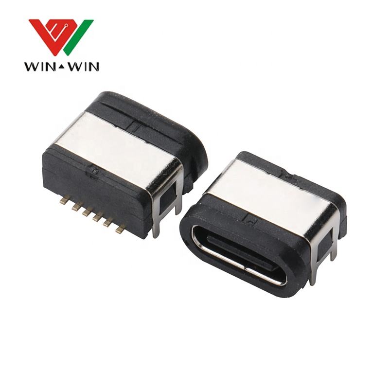 Waterproof Class IPX8 USB TYPE C 6Pin 16Pin Waterproof Connector With Waterproof Ring