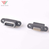 China Factory 6Pin Waterproof Female USB Type C Connector IPX8