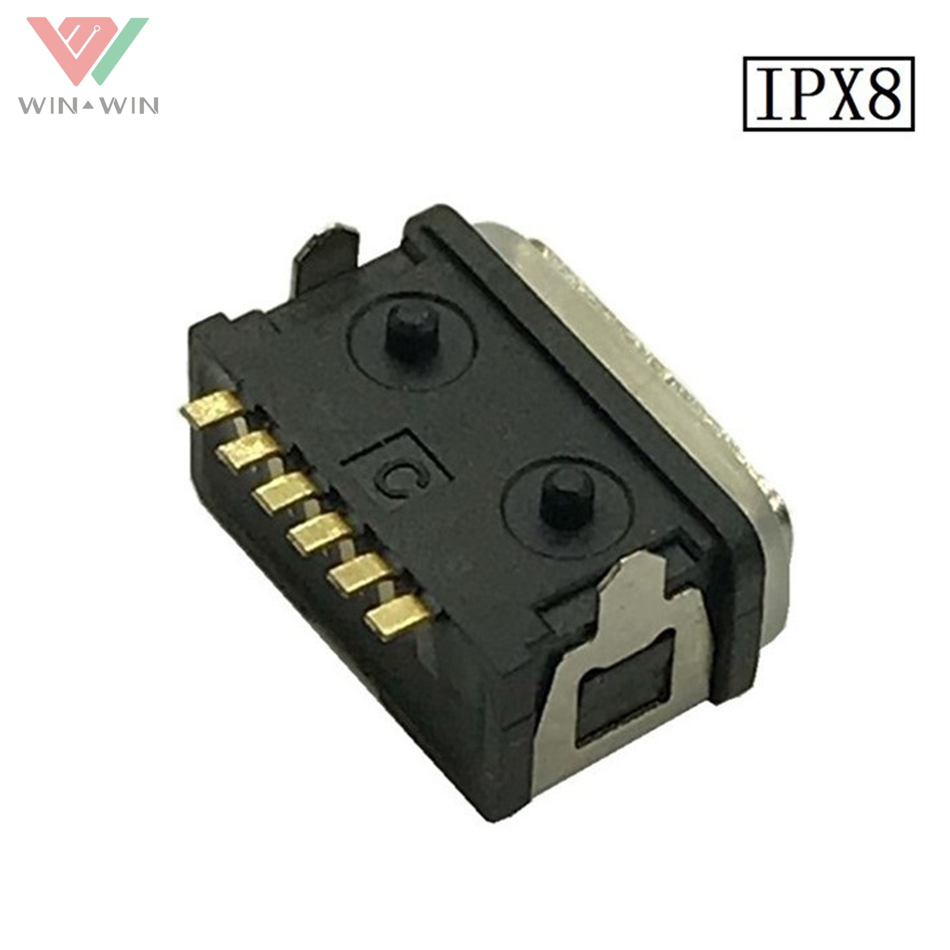 Manufacturer high Quality IPX8 6Pin USB C Jack SMT Connector