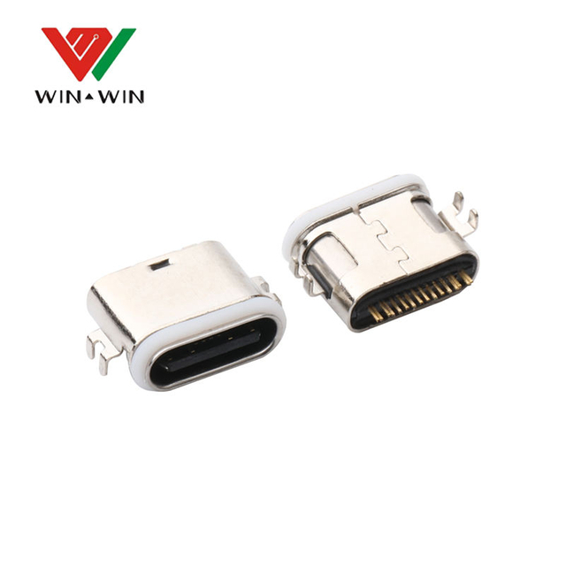 Waterproof 16pin c type pcb jack with usb connector for Smart watches