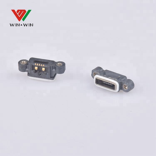 Custom Waterproof Micro Usb 5 Pin Connector Female