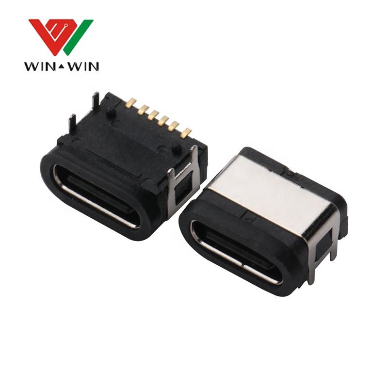 Waterproof Class IPX8 USB TYPE C 6Pin 16Pin Waterproof Connector With Waterproof Ring