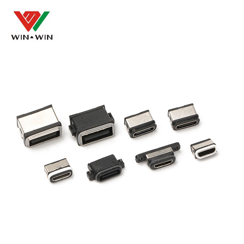 Waterproof wire usb type c 6pin connector cable terminals for outdoor power bank