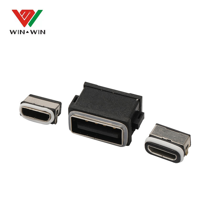 USB Type A Female waterproof electrical socket auto connector