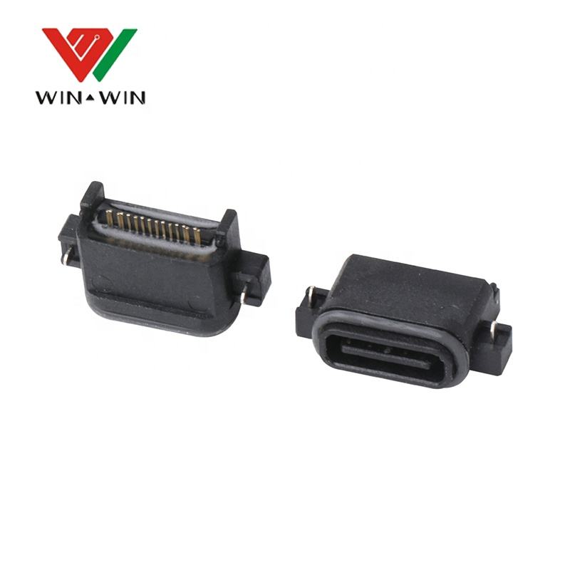 Female C Type mini USB female 16Pin Connector water proof