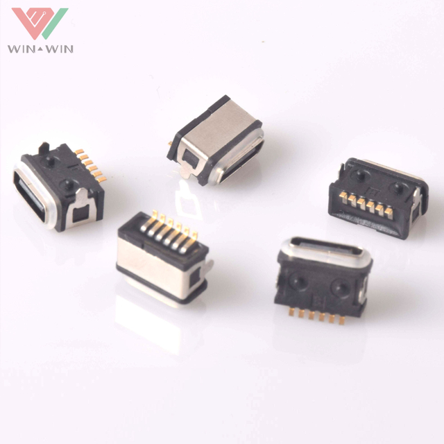 Manufacturer high Quality IPX8 6Pin USB C Jack SMT Connector