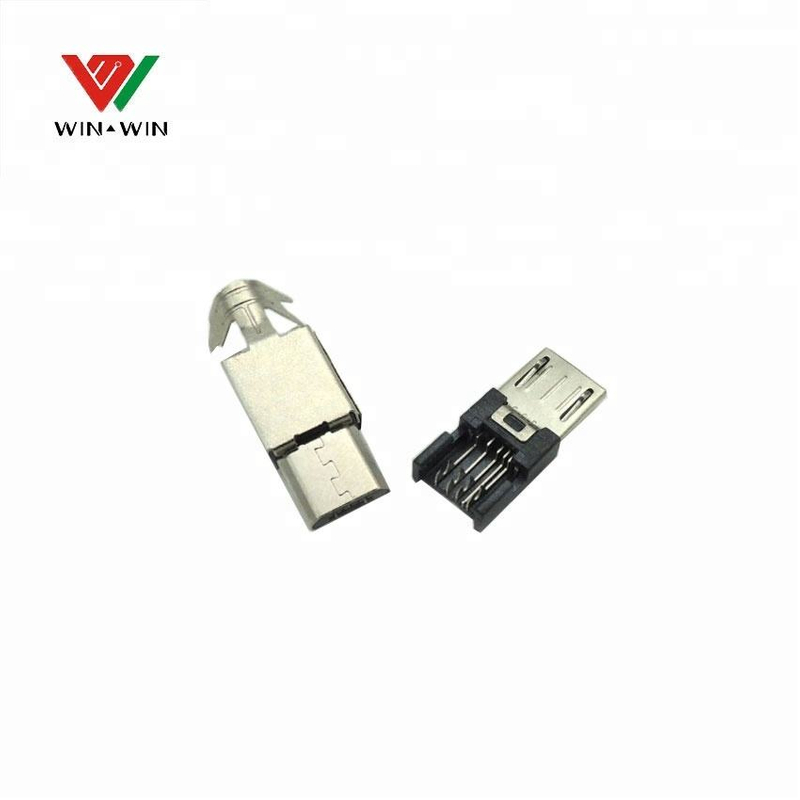 Short Type B 5P Male Crimping USB Connector