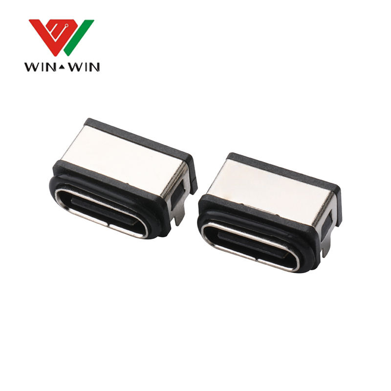 Wire 6 pin water proof usb c female connector for outdoor bicycle