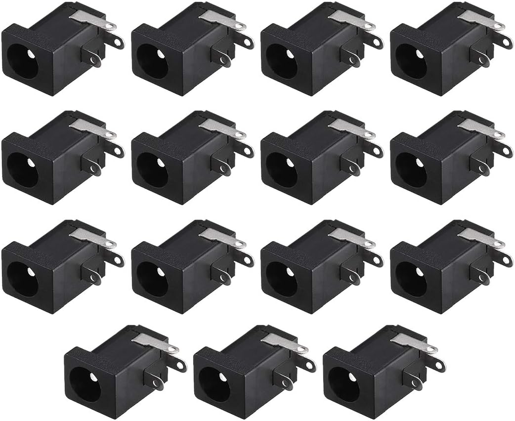 DC-099 5.5 mm x 2.1mm 30V 10A DC Power Jack Socket Threaded Female Panel Mount Connector Adapter