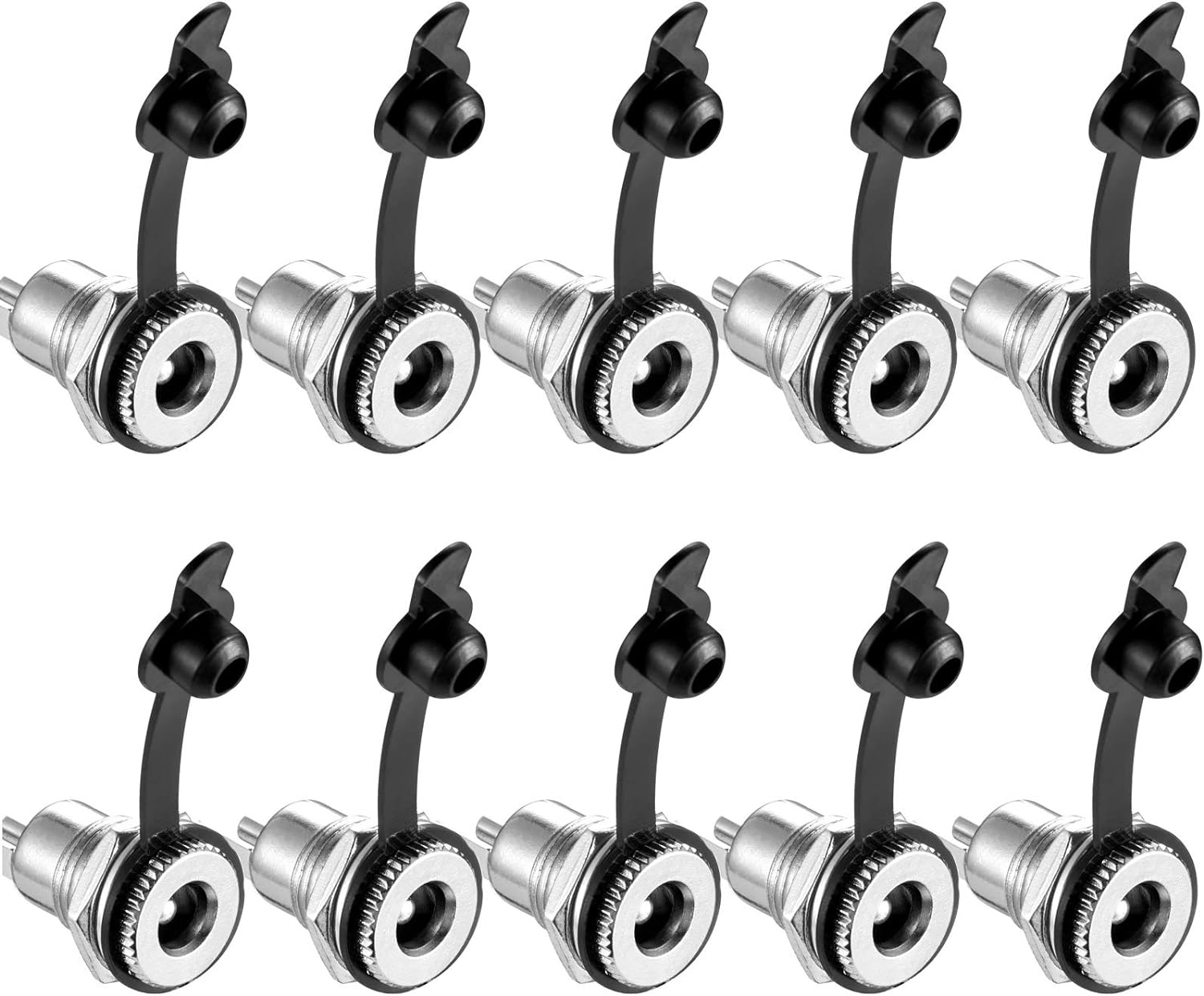 DC-099 5.5 mm x 2.1mm 30V 10A DC Power Jack Socket Threaded Female Panel Mount Connector Adapter