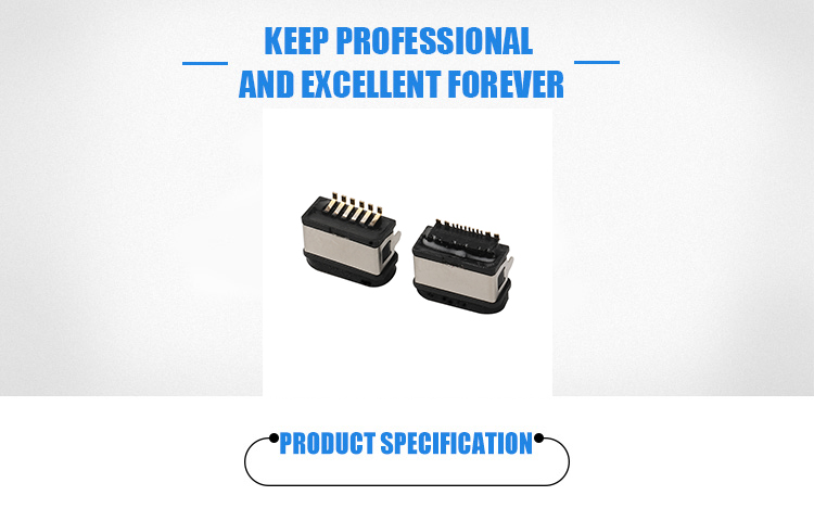 Waterproof Class IPX8 USB TYPE C 6Pin 16Pin Waterproof Connector With Waterproof Ring