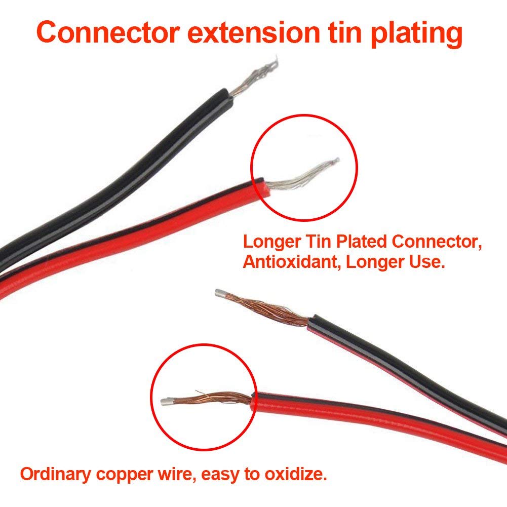 5.5x2.1mm Male Right Angle Plug To Female Extension Power Cord DC Power Cable