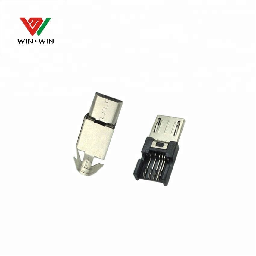 Short Type B 5P Male Crimping USB Connector