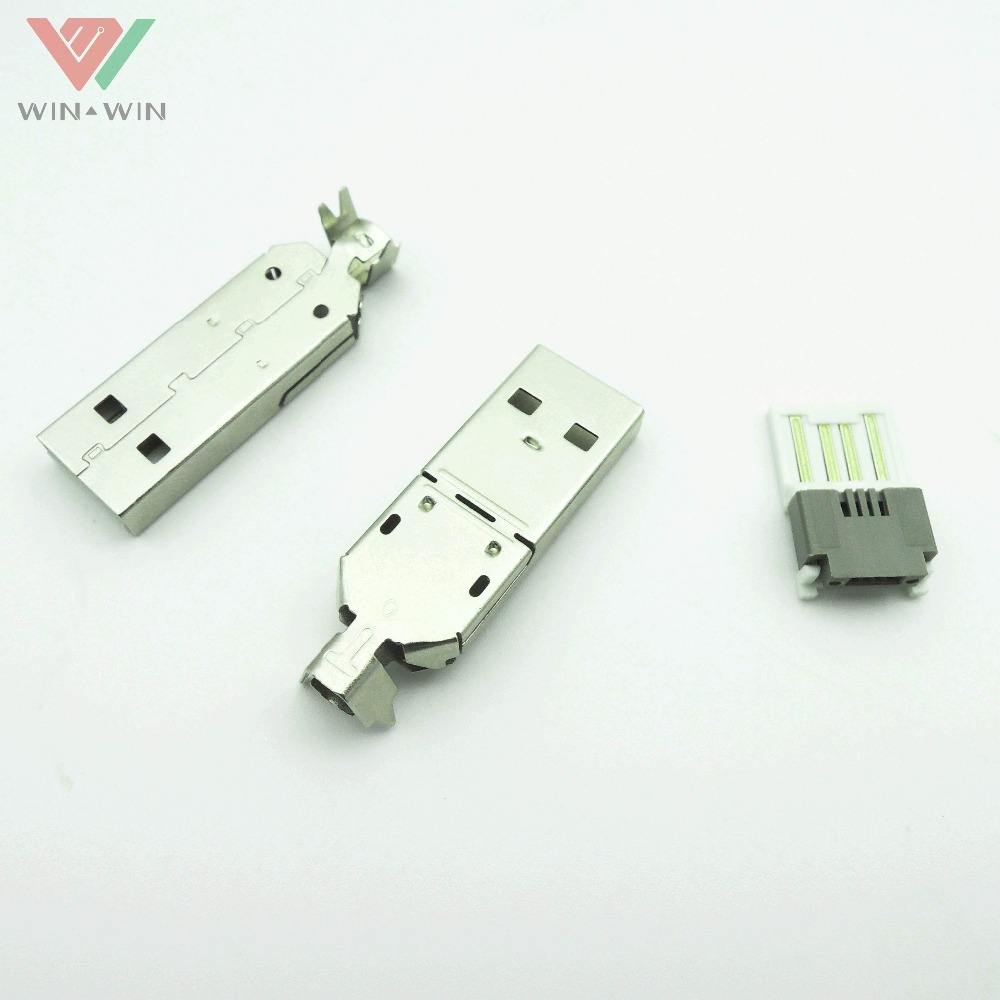 Longest Crimping 2.0 USB Type A male Connector