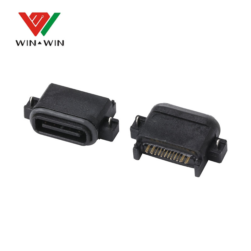 Waterproof PCB Jack with USB Type C 16Pin Connector