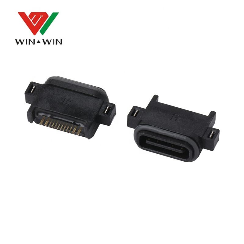 Waterproof Micro Mini Usb Type-C Micro To Type C Female Male Charging Connector Type C Connector 24pin Male With Metal Housing