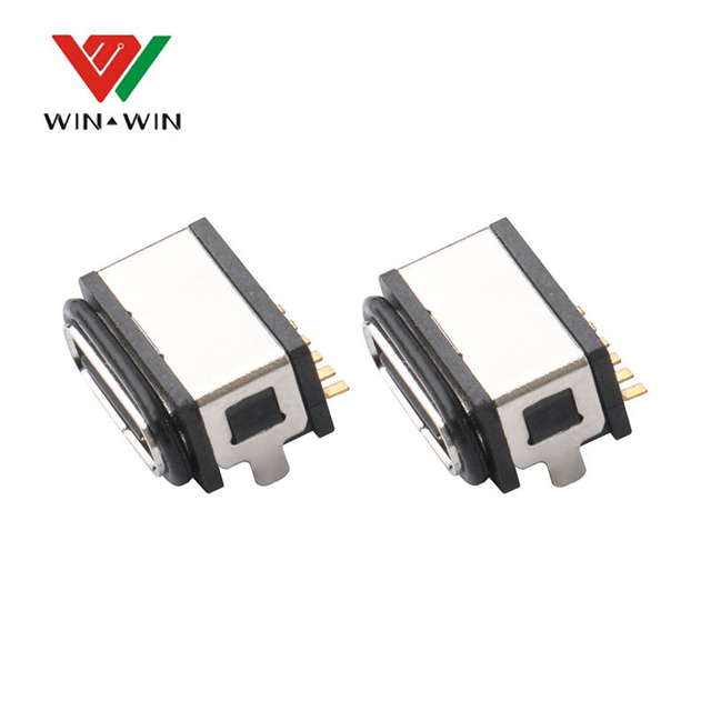 6 Pin USB C Solder Waterproof connector female socket