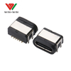 Waterproof panel mount electrical automotive usb type c 6pin miniature connector
